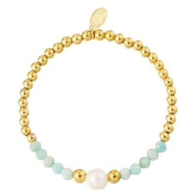 Ornamenti Pozlacený náramek Blue stones gold OOR300079