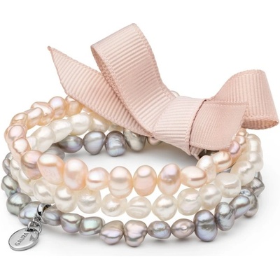 Gaura Pearls Souprava tří náramků ze sladkovodních perel Nicolet 244-19B