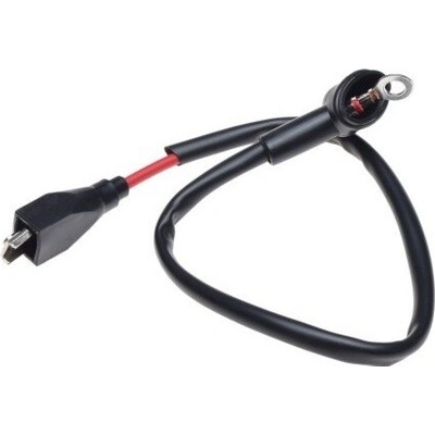 kabel k hornímu startéru motory mot. 139FMB 50 4T délka cca 360 mm na jedné straně očko pro šroub M6 na druhé straně konektor plochý se závitem M4