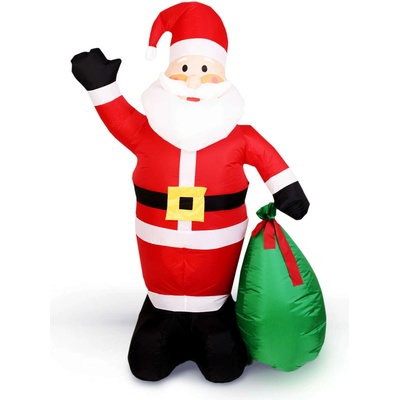 Надуваема декорация на Дядо Коледа - 180 см - led осветление (58067l)