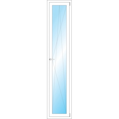 OKNA HNED Plastové okno 46x222 cm bílé otevíravé a sklopné pravé