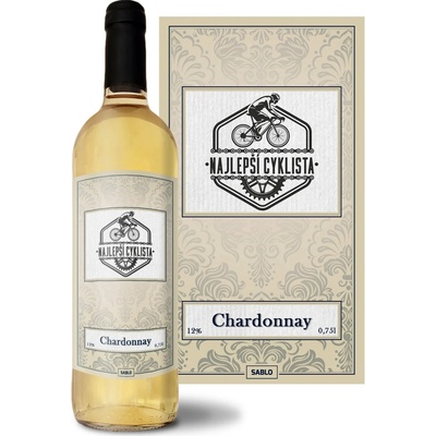 Sablio Najlepší cyklista Chardonnay biele suché víno 12 % 0,75 l (čistá fľaša)