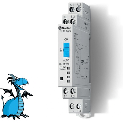 FINDER Regulační modul 19.21.0.024.0000, 1P/10A, 24V DC/AC 192100240000