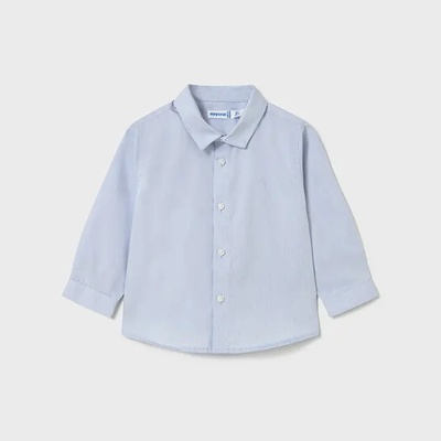 MAYORAL Риза дълъг ръкав едноцветна синя за бебе момче Mayoral