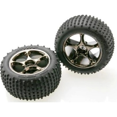 Traxxas колело 2.2", диск Tracer черен хром, гуми Alias (2)