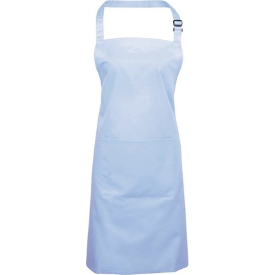 Premier Workwear Kuchyňská zástěra s laclem a kapsou Světle modrá
