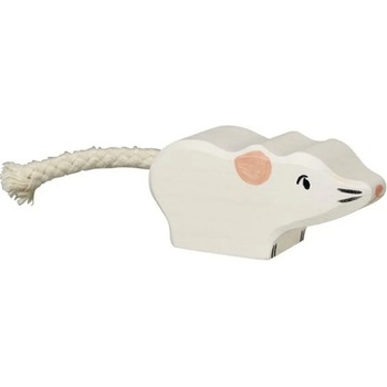 Image 1 of Holztiger Дървена фигурка Holztiger - Мишле, бяло (80541)