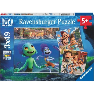 RAVENSBURGER Disney Pixar: Luca 3x49 dílků