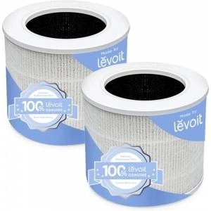 Levoit replacement filter air filter for Core 300S and Core 300 air purifier, HEPA filter, highly efficient activated carbon filter and pre-filter, against 99.97 percent allergens, dust, pollen, smoke, white