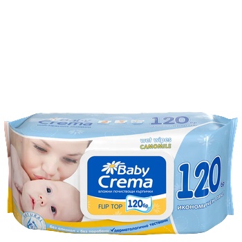 Image 1 of Baby Crema Мокри кърпички Baby Crema - 120 броя (2010)