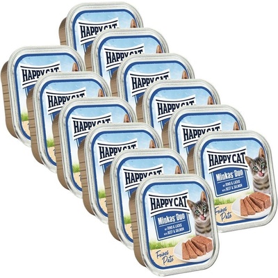 Happy Cat Minkas Duo Hovädzie & Divoký losos 12 x 100 g