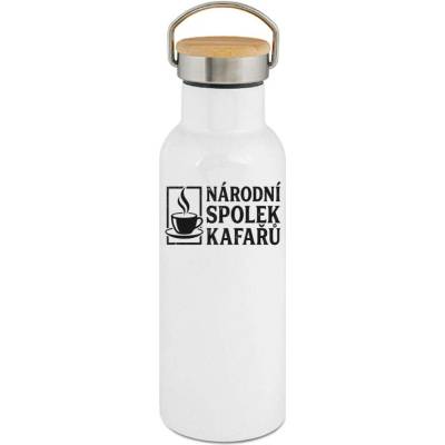 123TRIKO termoska Národní spolek kafařů, černý potisk 500 ml vtipné