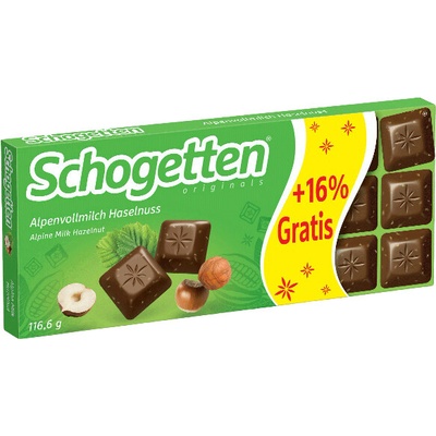 Schogetten Alpine Milk Chocolate lískový oříšek 116 g
