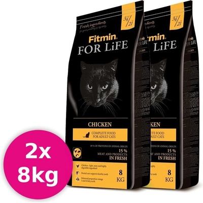 Fitmin For Life CAT Chicken 2 x 8 kg