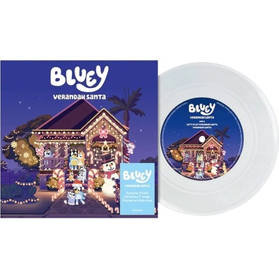 Bluey - Verandah Santa (White Coloured) (7" Vinyl) (5014797913202)