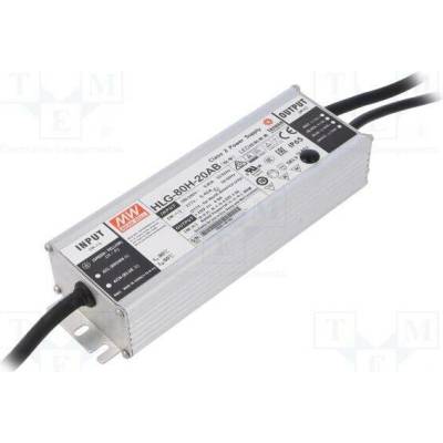 MEAN WELL HLG-80H-20AB Napájecí zdroj: spínaný; LED; 80W; 20VDC; 2,4÷4A; 90÷305VAC; IP65