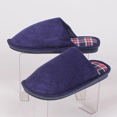 Мъжки топли пантофи в тъмносин цвят