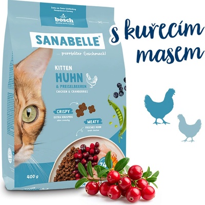 SANABELLE Kitten Kuřecí pro koťata a březí a kojící kočky 0,4 kg