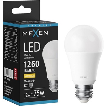 Mexen Nova LED крушка E27, A60, 12W, Топла - 3000K, 1260 lm - L100-E27-1230-01 (L100-E27-1230-01)