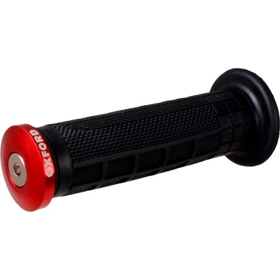 Závažie riadidiel Bar Ends 2 s kónusom pre vnútorný priemer 13 a 18 mm (vonkajší 22 a 28,6 mm), OXFORD - Anglicko (červené, pár) M003-98