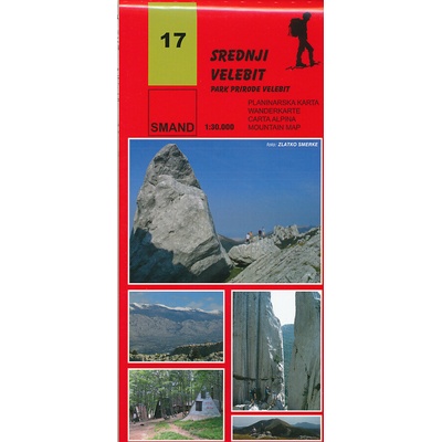 mapa Stredni Velebit - Národní park Velebit 1:30 t.