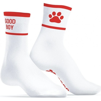 Kinky Puppy Ponožky Good Boy bavlněné ponožky s tlapkami červené