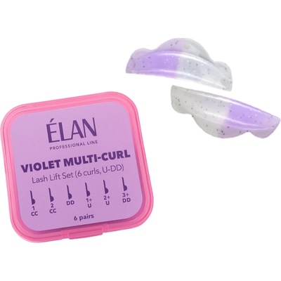 ÉLAN Violet Multi-curl natáčky na lash lifting 6 párů