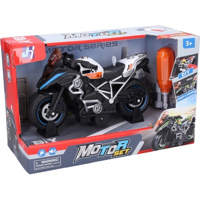 Wiky Vehicles Motorka šroubovací s efekty bílá 20 cm český obal