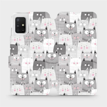 Pouzdro Mobiwear Parádní flip Samsung Galaxy A51 - M099P - Kočičky