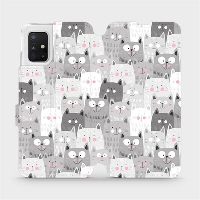 Pouzdro Mobiwear Parádní flip Samsung Galaxy A51 - M099P - Kočičky