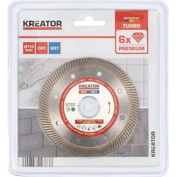 Kreator KRT088100 - Diamantový kotúč celoobvodový 110mm PREMIUM TURBO