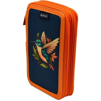 Herlitz Ученически несесер празен, двоен, 2 ципа, Colibri - Herlitz