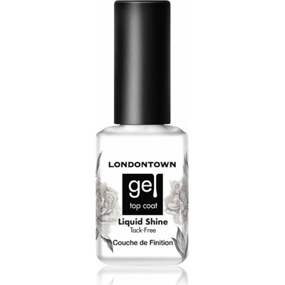 LONDONTOWN Gel Liquid Shine Top Coat Tack-free pre gélový lak bez lepkavej vrstvy 12 ml