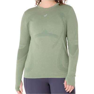 Asics Дамска тениска Asics Women's Road Seamless L/S Top Running shirt - Monument Blue / Whisper Green - размер XL (916-4757-0115)