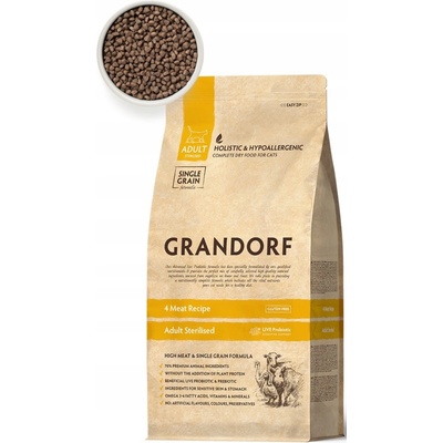 Grandorf 4 Mäso pre dospelých sterilizované 2 kg