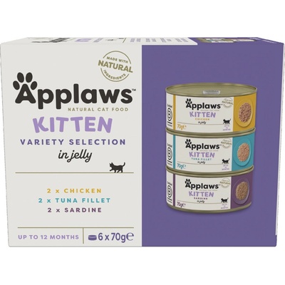 Applaws Kitten sardinky kura a filety z tuniaka 6 x 70 g