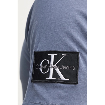 Calvin Klein Jeans Памучна тениска Calvin Klein Jeans в синьо с изчистен дизайн J30J323484 (J30J323484)