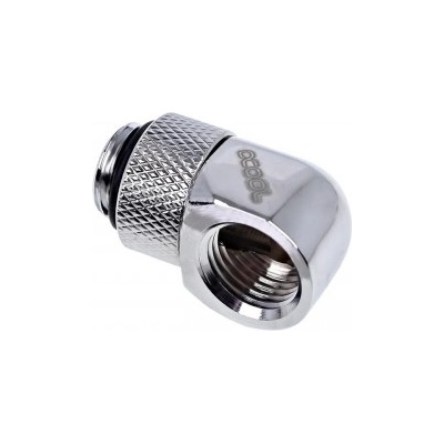 Alphacool Въртящ се L-конектор Alphacool Eiszapfen, G1/4 AG auf G1/4 IG, Сребрист (1011178)