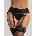 SuperLove Sinful Wetlook Garter Belt & Panty 5249 Black S