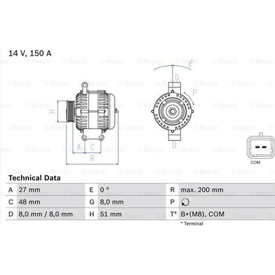 Alternátor BOSCH 0 986 048 740