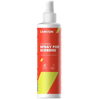 CANYON CCL21, Screen Сleaning Spray for optical surface, 250ml, 58x58x195mm, 0.277kg (CNE-CCL21)