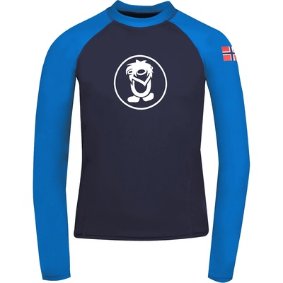 Trollkids Детска плажна тениска от ликра Trollkids Kid's Kvalvika Shirt Sport shirt - Navy / Medium Blue - размер 92 (EU) (704-1802-0311)