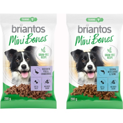 Briantos Mini Bones 200 g bez obilnin míchané losos kachna 2 x 200 g