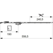 MACO OS-převodovka DM 15 431-660 mm 190 mm 431-660 mm