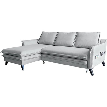 Miuform Светлосив ъглов разтегателен диван, ляв ъгъл Charming Charlie - Miuform (Charming Charlie LCBKL-2QR lin 16)