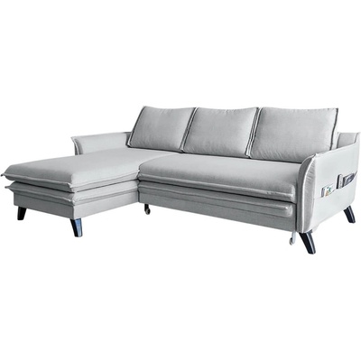 Miuform Светлосив ъглов разтегателен диван, ляв ъгъл Charming Charlie - Miuform (Charming Charlie LCBKL-2QR lin 16)