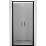 Mexen Exo-B Duo двойни душ врати, 80 см, прозрачни, черни - 814-080-000-70-00 (814-080-000-70-00)