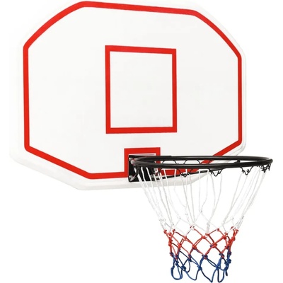 vidaXL Баскетболно табло, бяло, 109x71x3 см, полиетилен (93662)