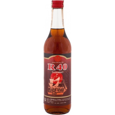 R40 Tuzemský 40% 0,5 l (čistá fľaša)