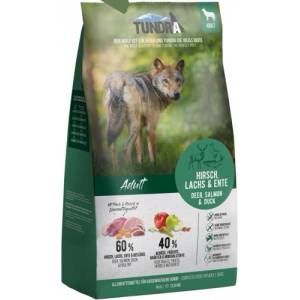 TUNDRA DEER SALMON DUCK Adult - висококачествена храна за пораснали кучета от средни и едри породи, БЕЗ ЗЪРНО, с Елен, сьомга и патица, 750 гр, Германия - 16154